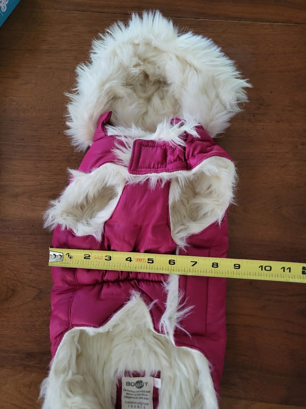 BOBBY Pink Puffer Dog Coat Faux Fur Hood Size S NWOT - Picture 5 of 9